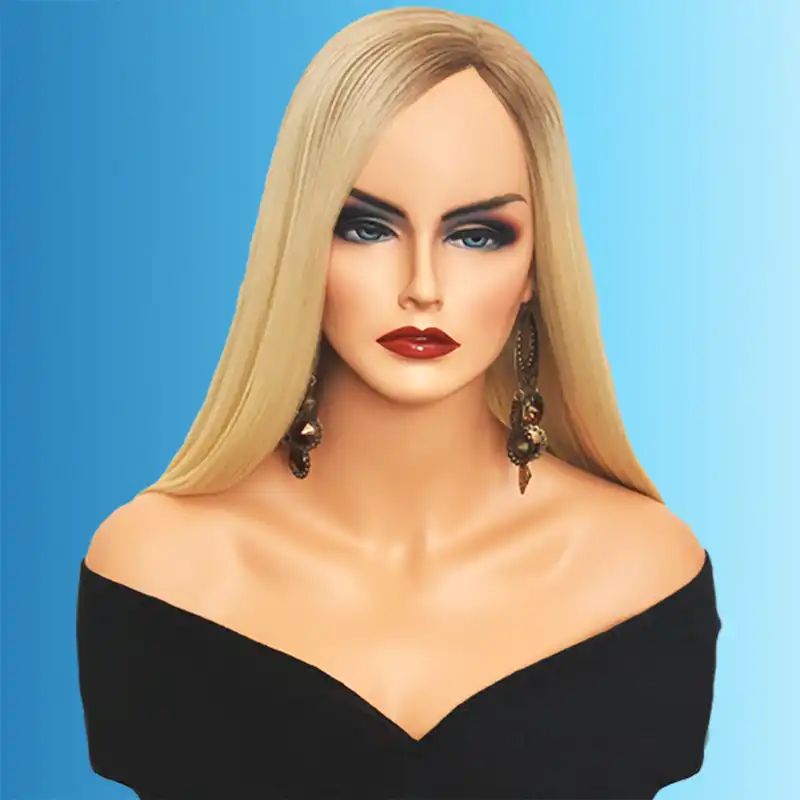 16″ Straight Blonde Cranial Prosthesis Wig 16