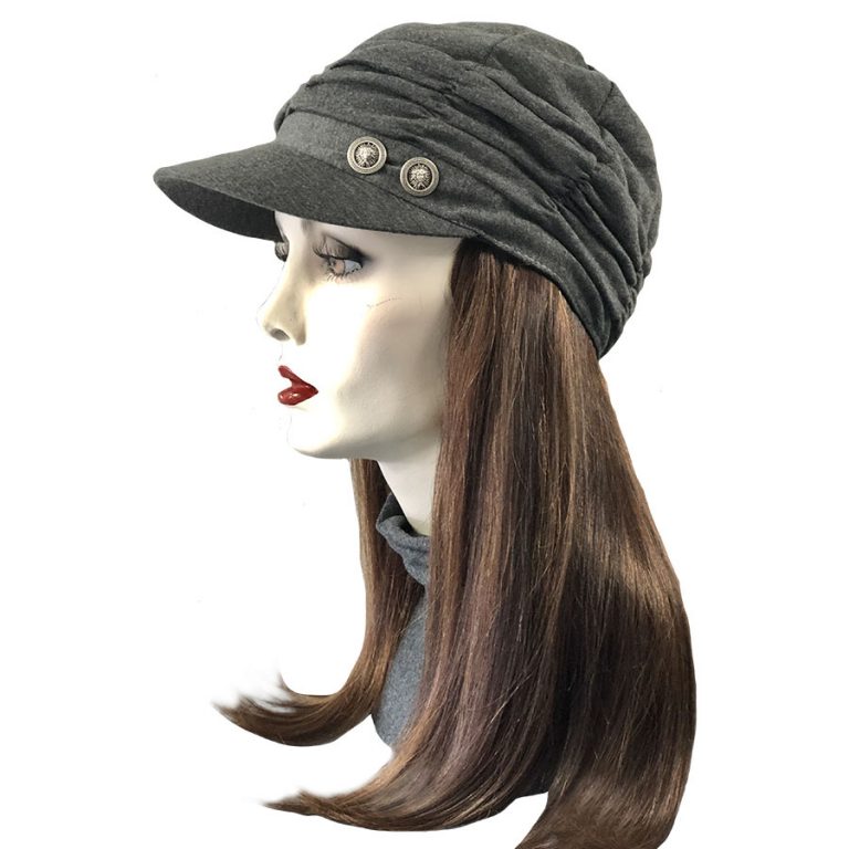 Chemo Hats with Hair For Cancer Patients Cranial Prosthesis Wigs