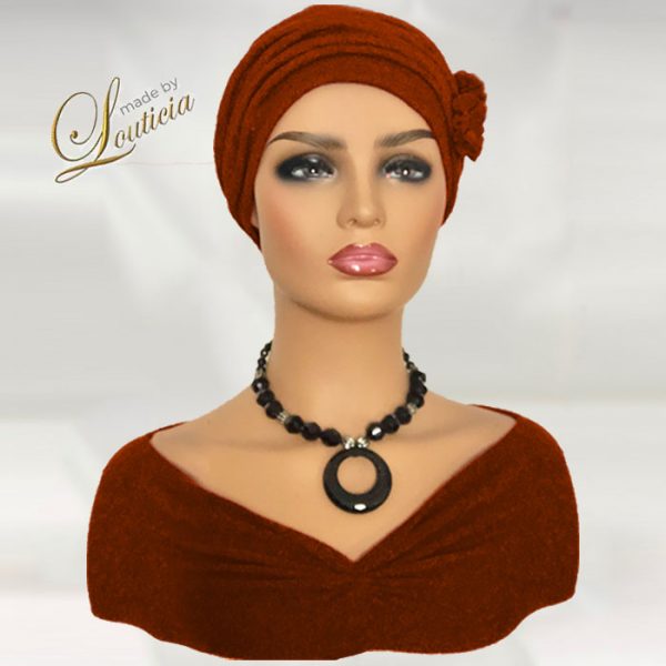 Women's Rust Fashion Chemo Turban