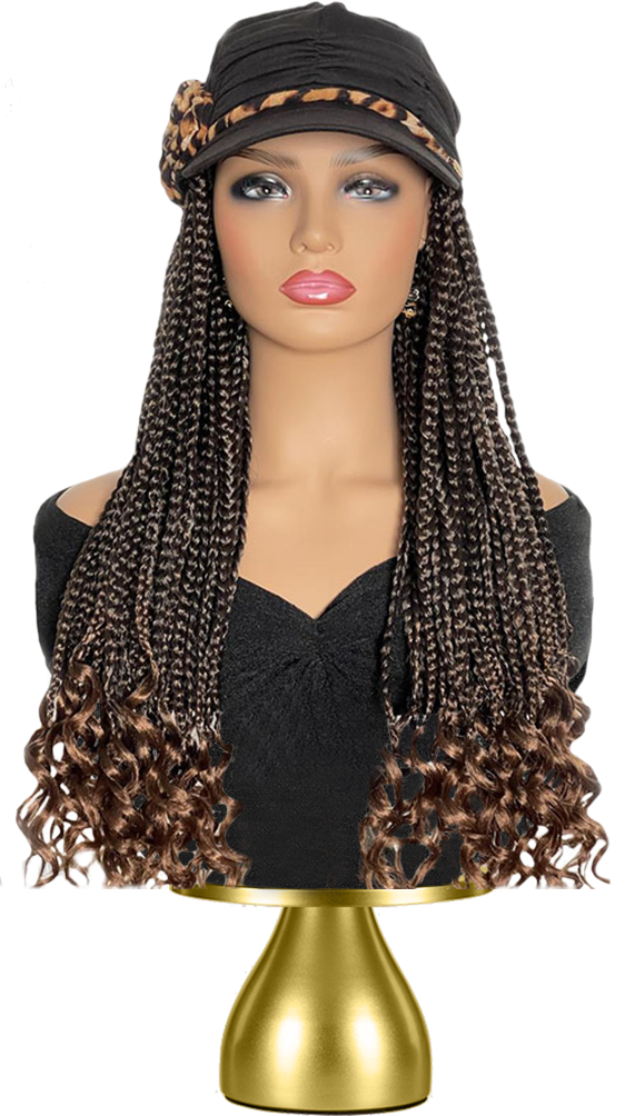 Ombre Braids with Hat Attached